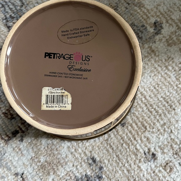 Vintage rare PETRAGEUS DESIGNS EXCLUSIVE hand crafted stone wear 🐶 bowl - Picture 7 of 17